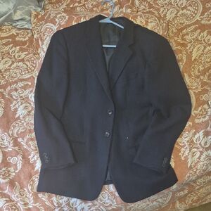 Armani Collezioni Black Sport Coat with Notched Lapels